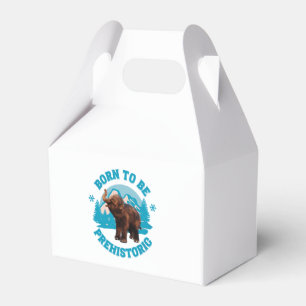 Cute Baby Mammoth Prehistoric Kids Birthday Favor Boxes