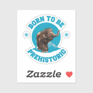 Cute Baby Mammoth Prehistoric Kids Dino Sticker