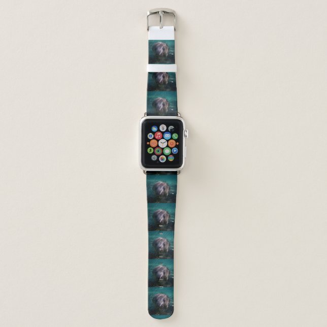 Cute baby manatee Apple Watch band (Front)