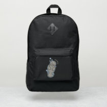 Cute baby manatee with bubbles illustration port authority® backpack