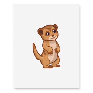 Cute Baby Meerkat Temporary Tattoos