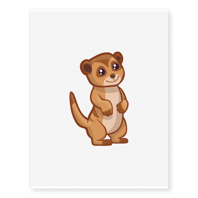 Cute Baby Meerkat Temporary Tattoos (Front)
