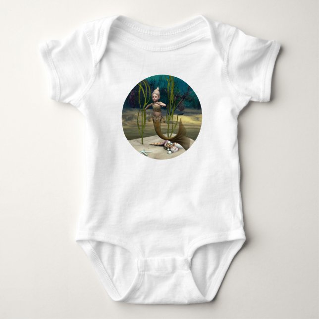 Cute Baby Mermaid Bodysuit (Front)