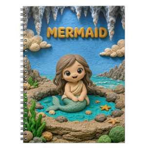 Cute Baby Mermaid, Mythical Notebook