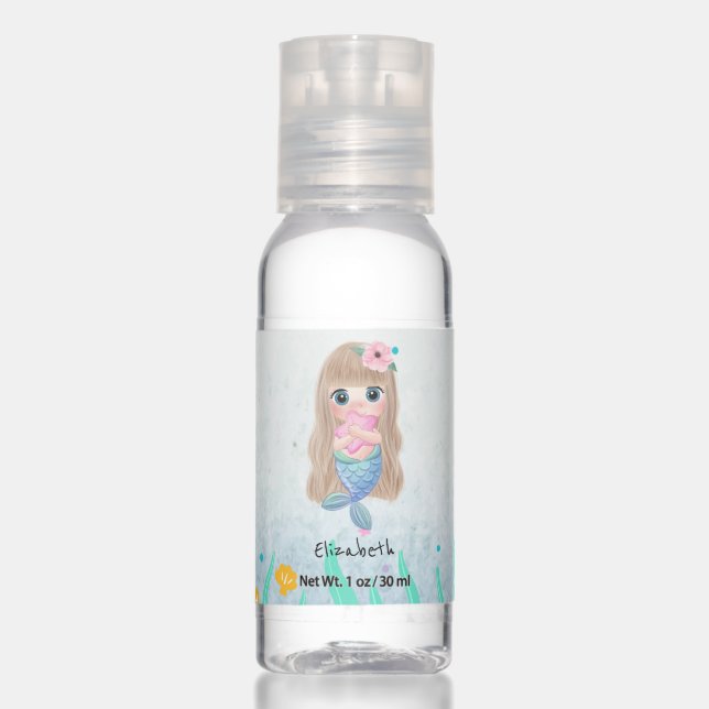 Cute Baby Mermaid,Sea Hand Sanitizer (Front)
