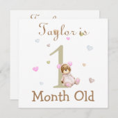 Cute Baby Milestone Marker 1 and 2 Months Old (Front/Back)