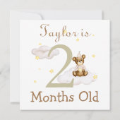 Cute Baby Milestone Marker 1 and 2 Months Old (Back)