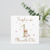 Cute Baby Milestone Marker 1 and 2 Months Old (Standing Front)