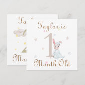 Cute Baby Milestones Markers 1 and 2 Months Old (Front/Back)