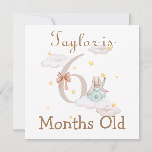 Cute Baby Milestones Markers 5 and 6 Months Old (Back)