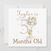 Cute Baby Milestones Markers 5 and 6 Months Old (Front)