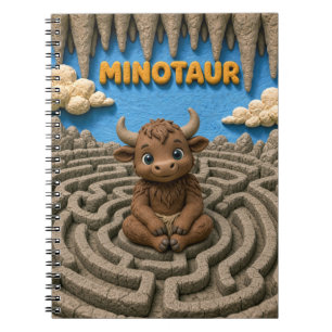 Cute Baby Minotaur, Mythical Notebook