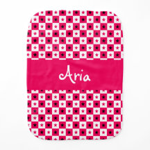 Cute Baby Mom To Be Monogrammed Burp Cloths