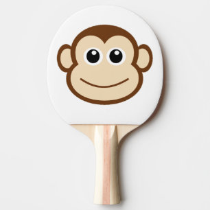 Cute Baby Monkey Face Ping-Pong Paddle