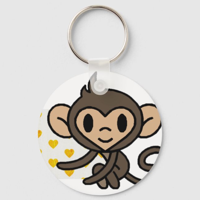 Cute baby monkey! keychain (Front)
