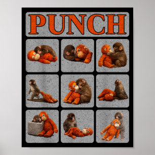 Cute baby monkey named punch shirt punch monkeyCut Poster