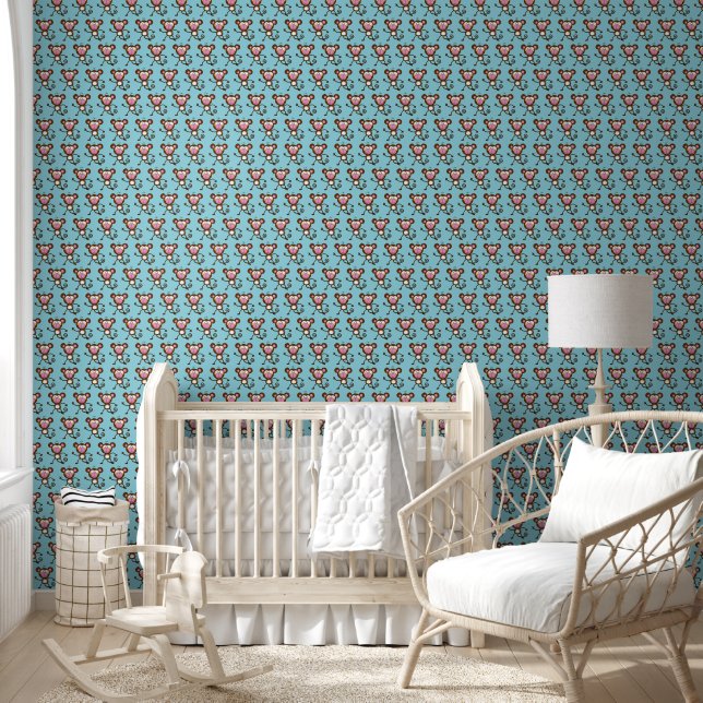 cute baby monkey nursery wallpaper  (Kids)