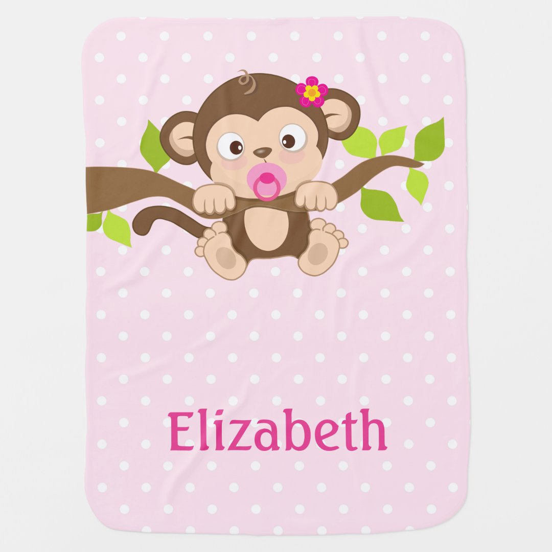 Pink Polka Dot Blanket with Rabbit Ears Soft & Cozy for Babies