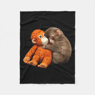 Cute baby monkey punch Cute baby monkey punch  Fleece Blanket