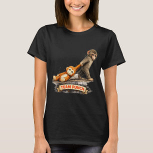 Cute baby monkey punch zoo japan design Cute baby  T-Shirt