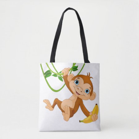 Cute Baby Monkey Tote Bag