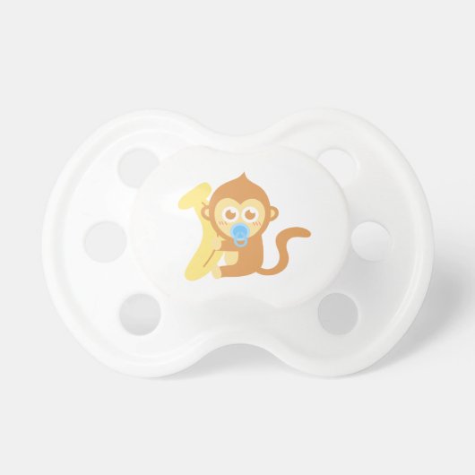 Cute Baby Monkey With Banana Pacifier (Front)