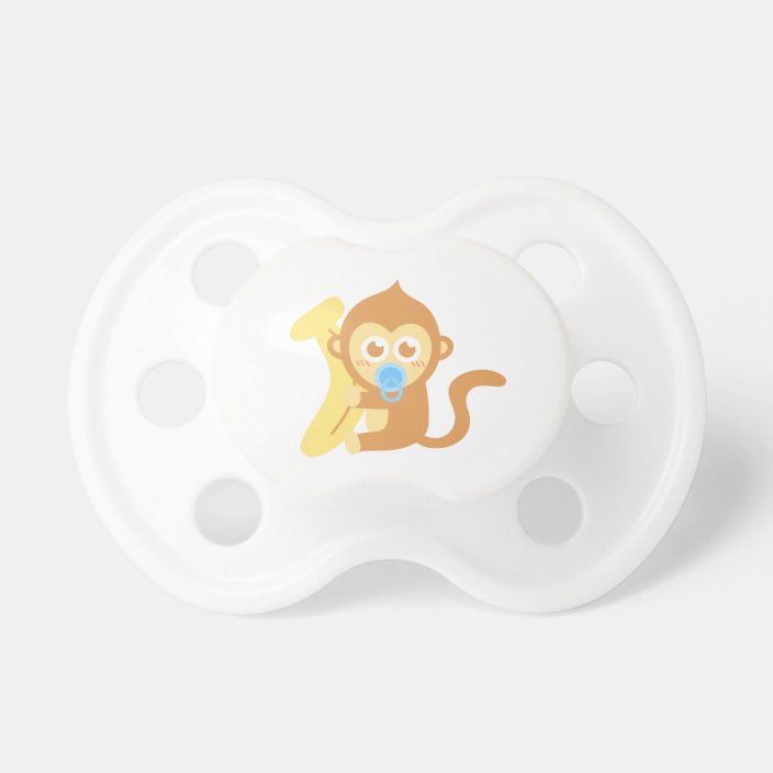 monkey with pacifier