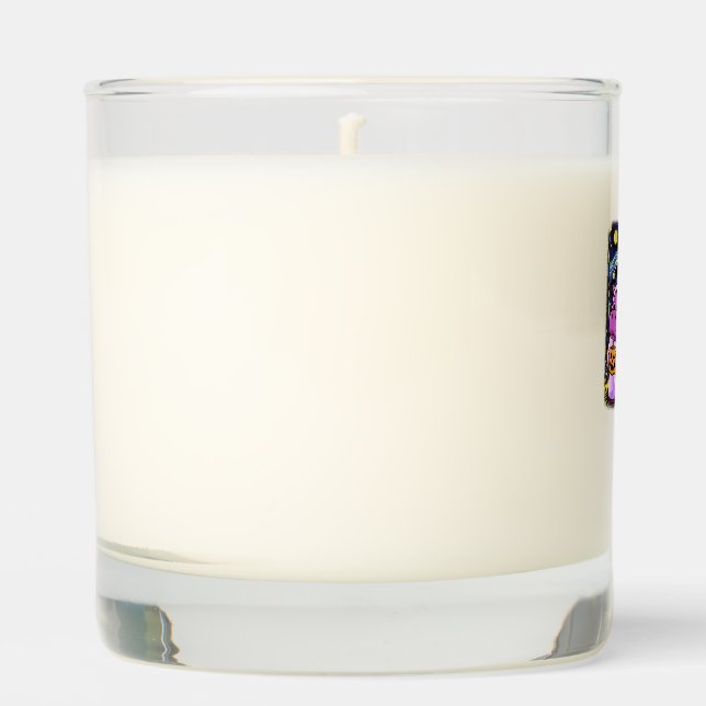 Cute Baby Moo Deng Halloween Van Gogh Starry Night Scented Candle (Front)