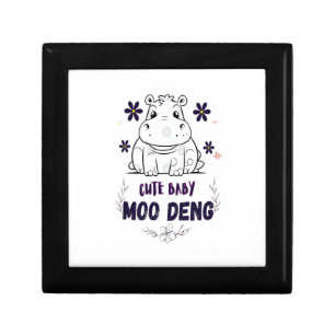 Cute Baby Moo Deng T-Shirt Gift Box