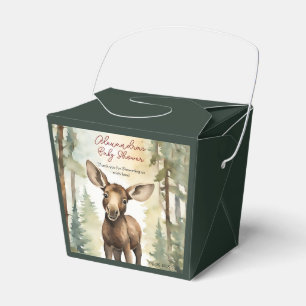 Cute Baby Moose Baby Shower Gender Neutral Favor Boxes