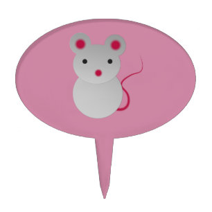 Cute Baby Mouse Cake Topper