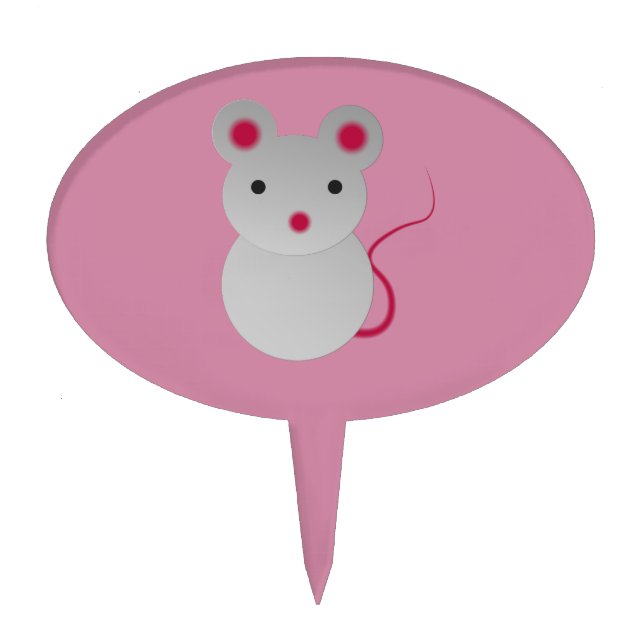Cute Baby Mouse Cake Topper (Front)