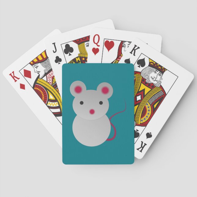 Cute Baby Mouse Poker Cards (Back)