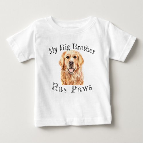 Cute baby my big brother has paws labrador shirt