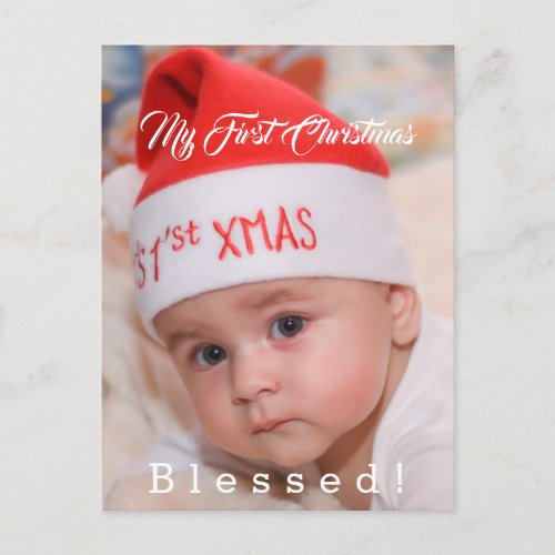 Cute Baby My First Christmas Santa Hat Holiday