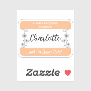 Cute baby name tag baby name kids name labels