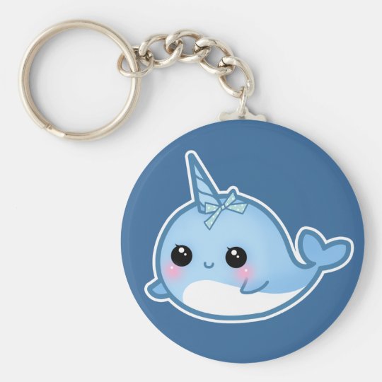 narwhal plush keychain