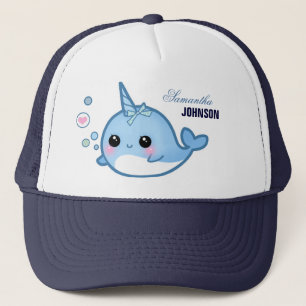Cute baby narwhal - Personalized Trucker Hat