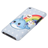 Cute baby narwhal with rainbow and kawaii clouds iPod touch Case-Mate case (Bottom)