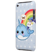 Cute baby narwhal with rainbow and kawaii clouds iPod touch Case-Mate case (Back Left)
