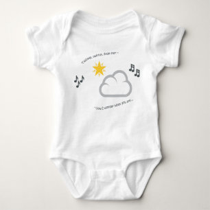 Cute baby nursery rhyme twinkle little star baby bodysuit