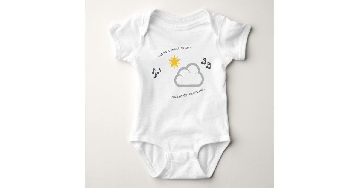 Cute Baby Nursery Rhyme Le Little Star Bodysuit Zazzle