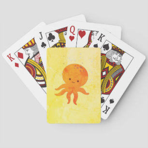 Cute Baby Octopus Cartoon Poker Cards