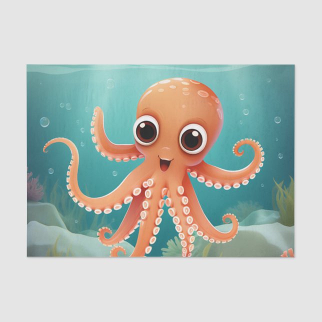 Cute Baby Octopus Tissue Paper (Front)