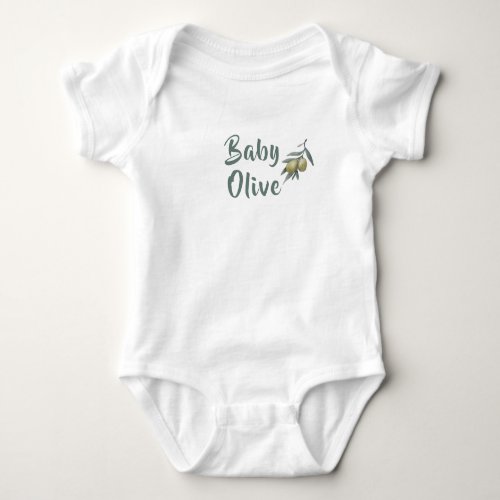 Cute Baby Olive  Baby Bodysuit