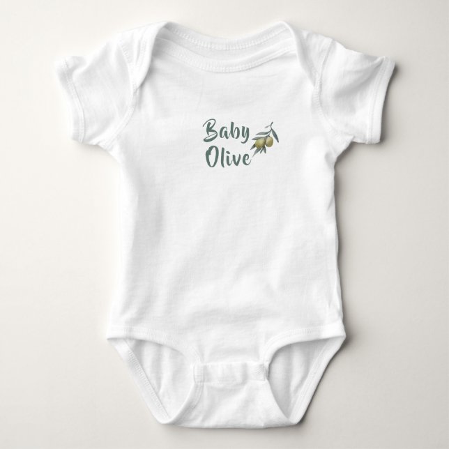 Cute Baby Olive  Baby Bodysuit (Front)