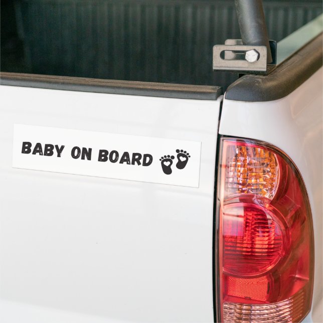 Cute Baby On Board Bumper Sticker (On Truck)