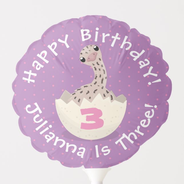 Cute baby ostrich in egg cartoon illustration balloon (Front)