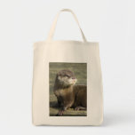 Cute Baby Otter Tote Bag at Zazzle