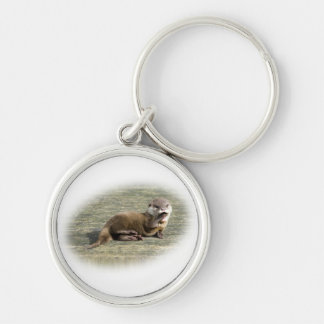 Cute Baby Otter Yawning Keychain